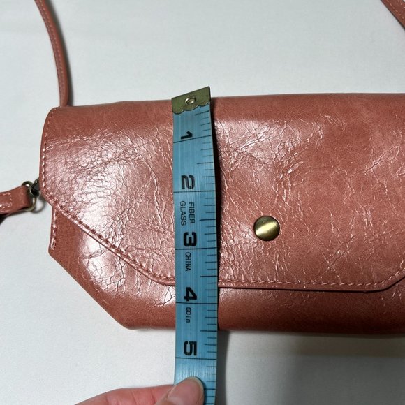 Anthropologie Nolan Convertible Wristlet Mauve Pink Crossbody Clutch Wallet Bag - Picture 6 of 12